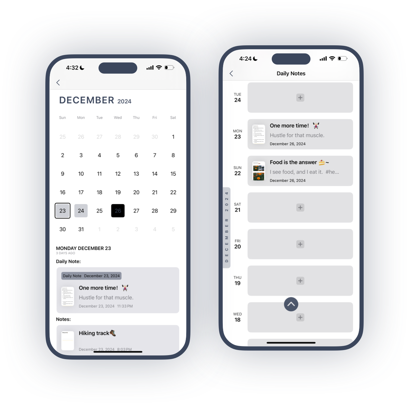 Timeline and calendar feature showcase
