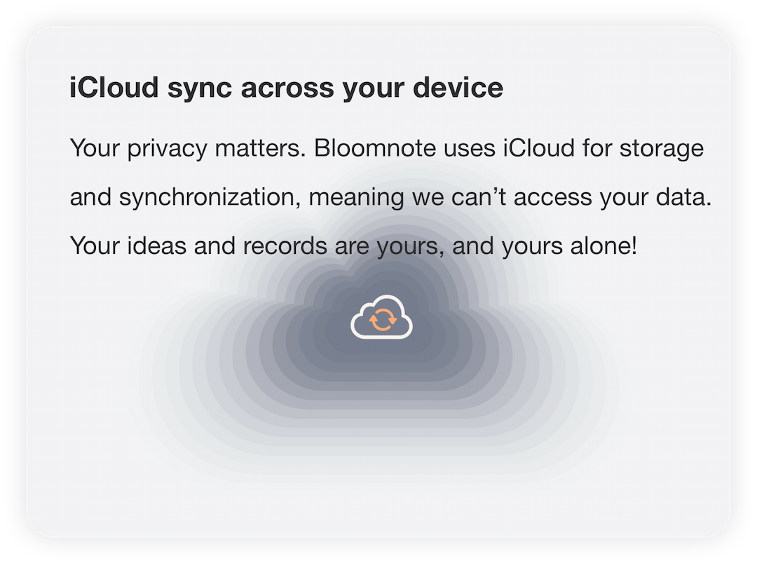 iCloud sync feature