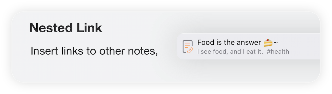 Nested link feature