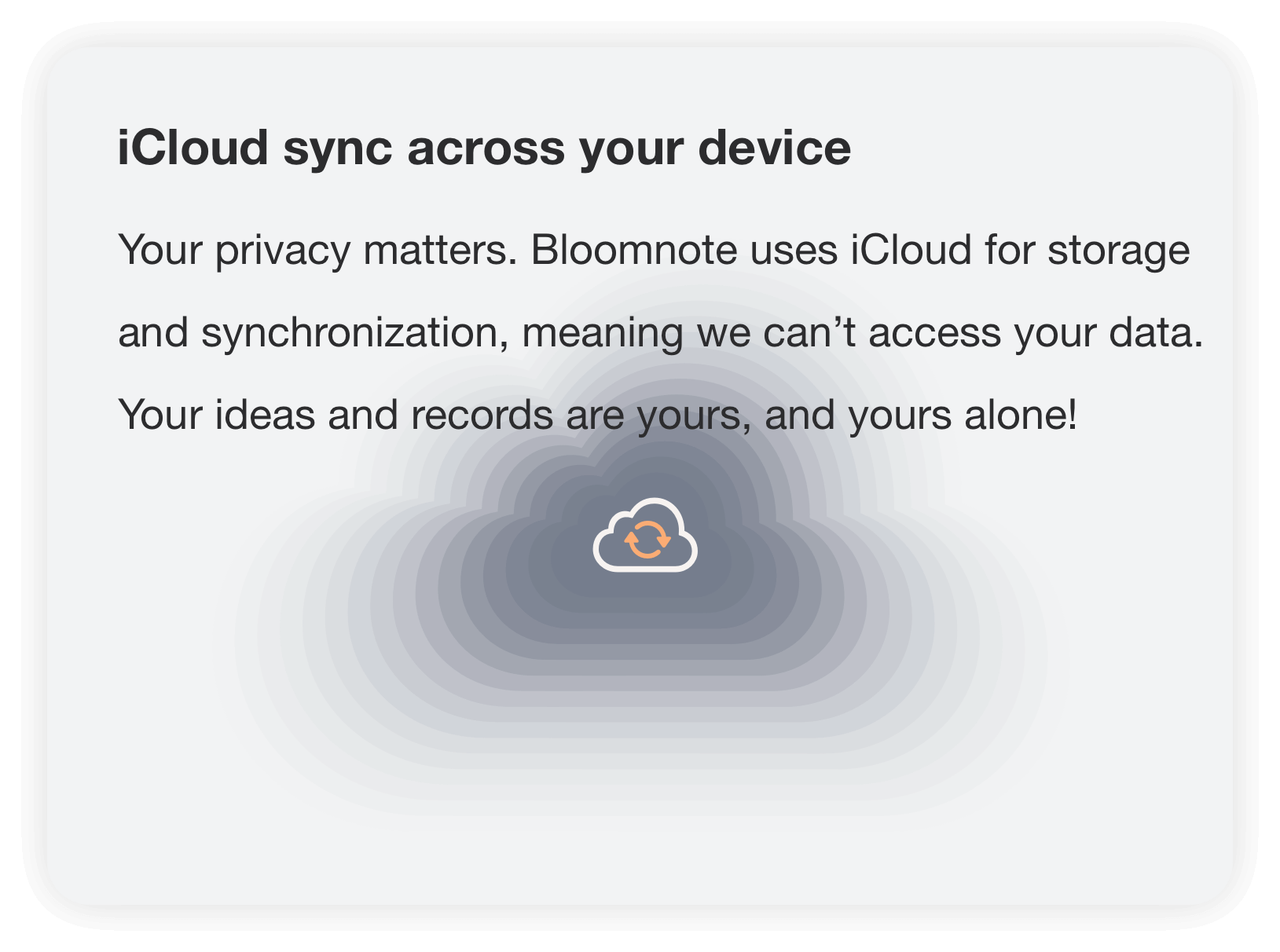 iCloud sync feature